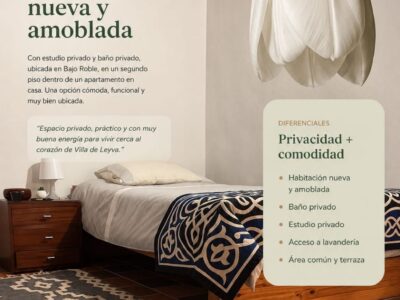 🏘Habitación moderna nueva y amoblada en Villa de Leyva